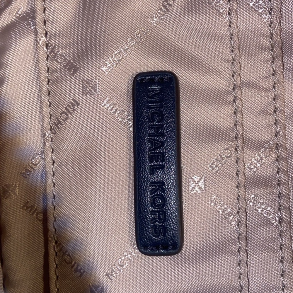 Michael Kors Navy Logo Belt Bag with Silver Hardware - Picture 4 of 4